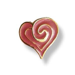 Rose heart post earrings